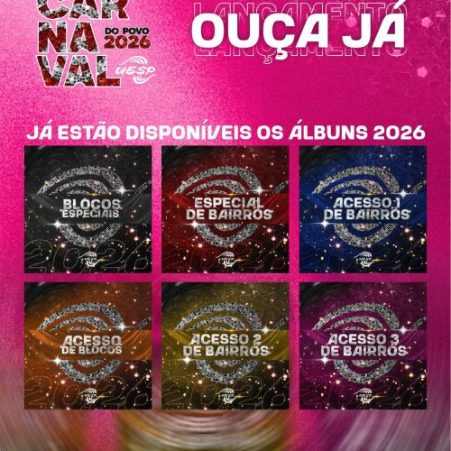 UESP disponibiliza áudios dos sambas para o Carnaval 2026