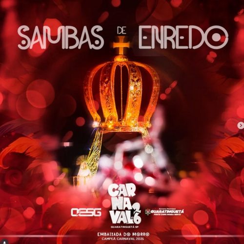 OESG apresenta o encarte oficial do sambas de enredo 2026 das Escolas de Samba de Guaratinguetá SP