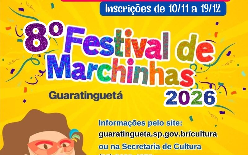 Guaratinguetá: Vem aí o 8º Festival de Marchinhas 2026 !!