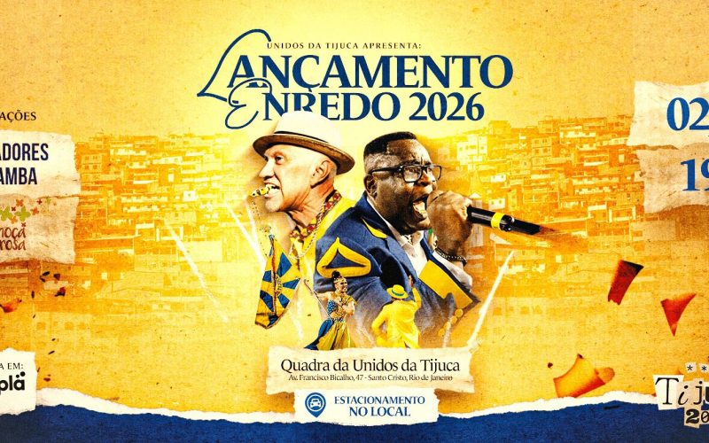 Unidos da Tijuca promove festa de lançamento do enredo e do projeto para o Carnaval 2026